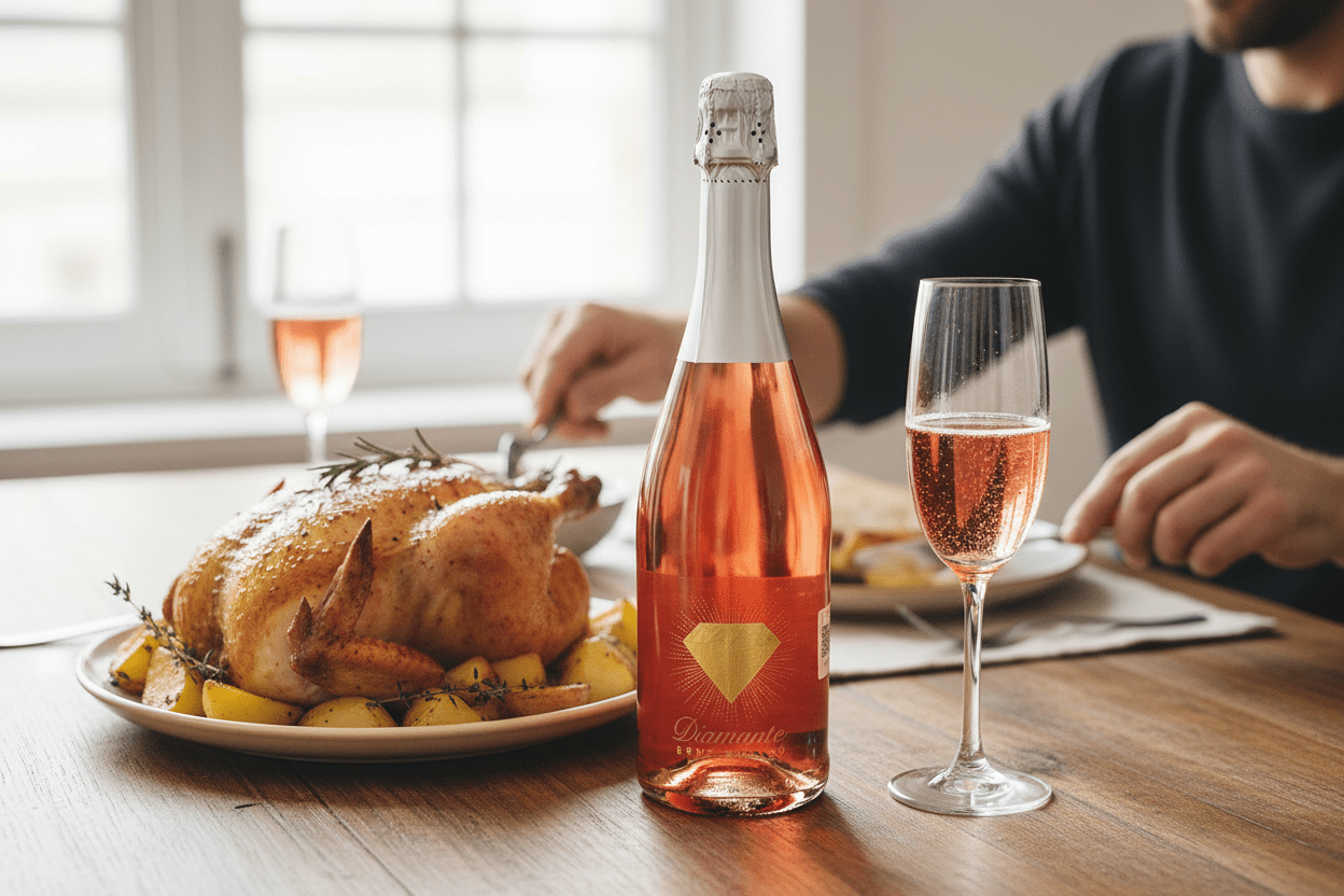Vino Rosado Espumoso Diamante de 750ml - La Cava