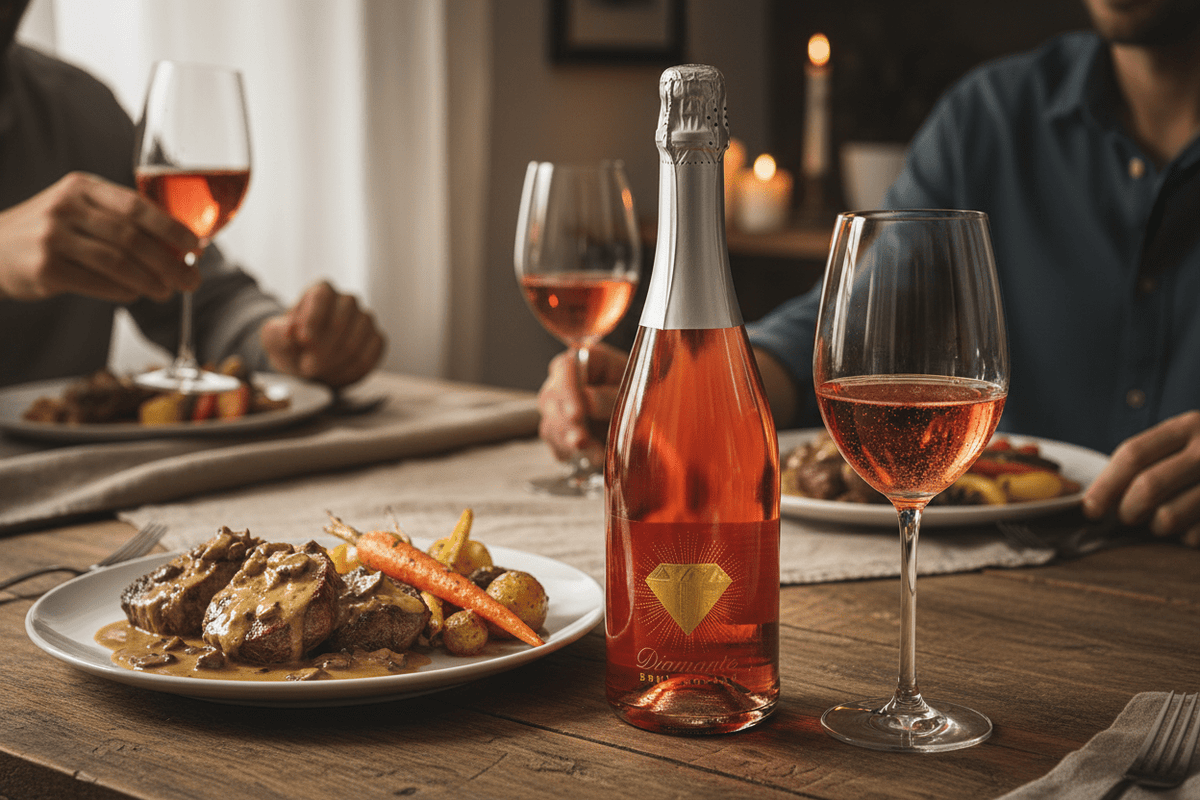 Vino Rosado Espumoso Diamante de 750ml - La Cava