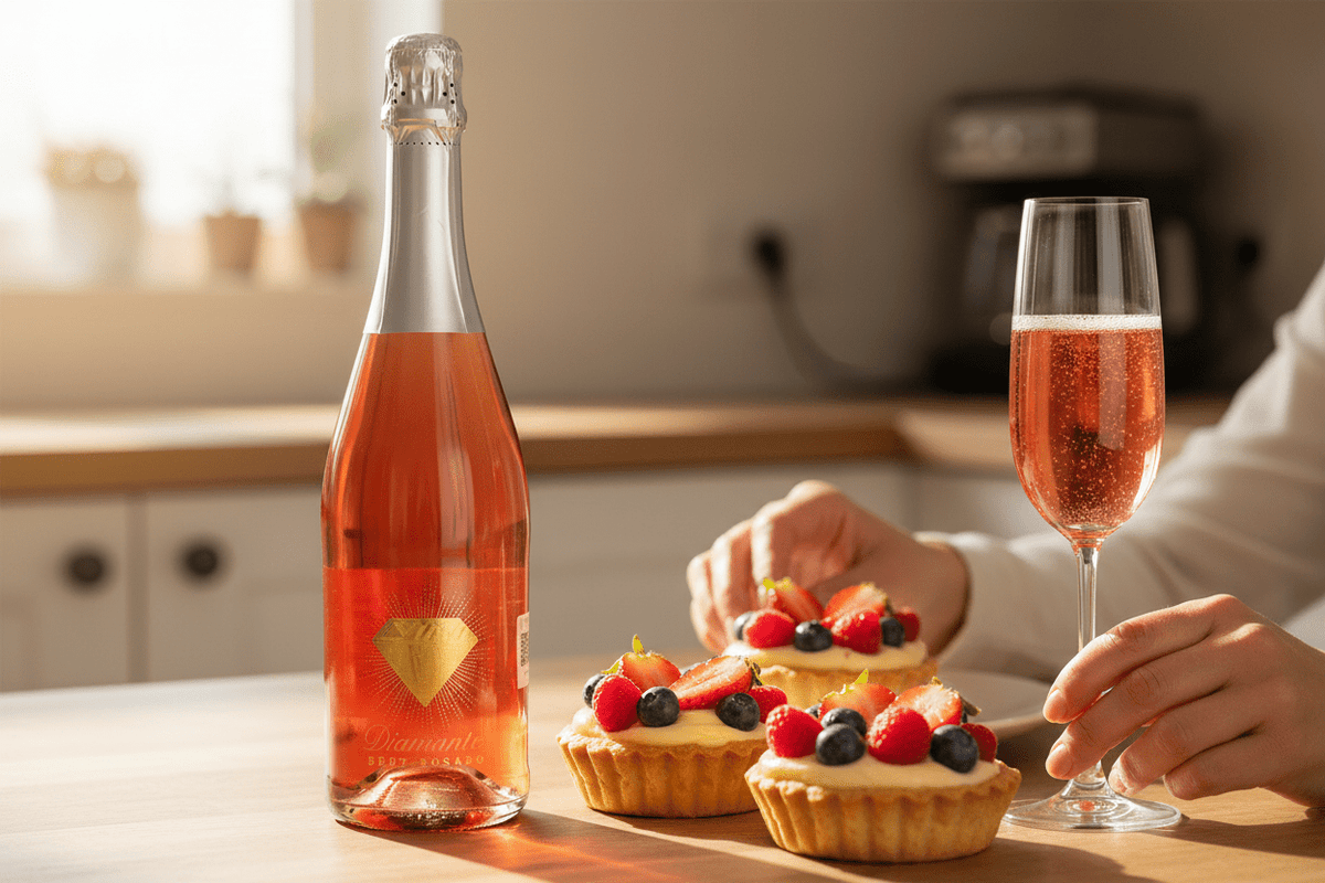 Vino Rosado Espumoso Diamante de 750ml - La Cava