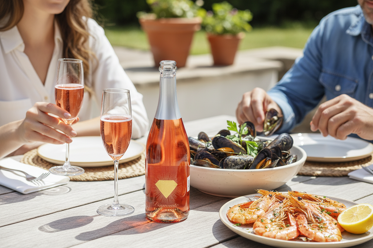 Vino Rosado Espumoso Diamante de 750ml - La Cava