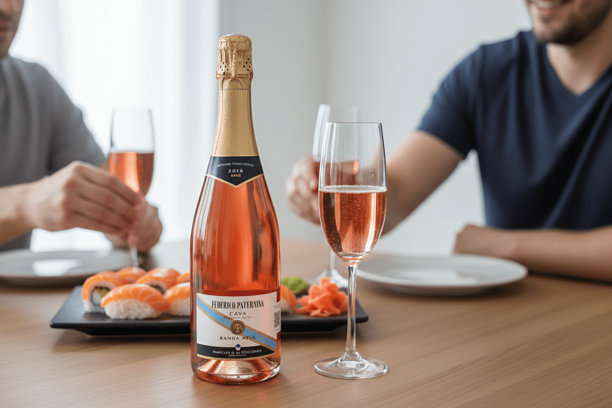 Vino Rosado Espumoso Federico Paternina Banda Azul Cava de 750 ml - La Cava