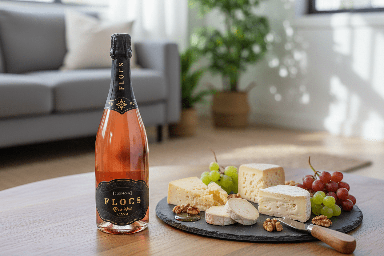 Vino Rosado Espumoso FLOCS Cava Brut 750ml - La Cava