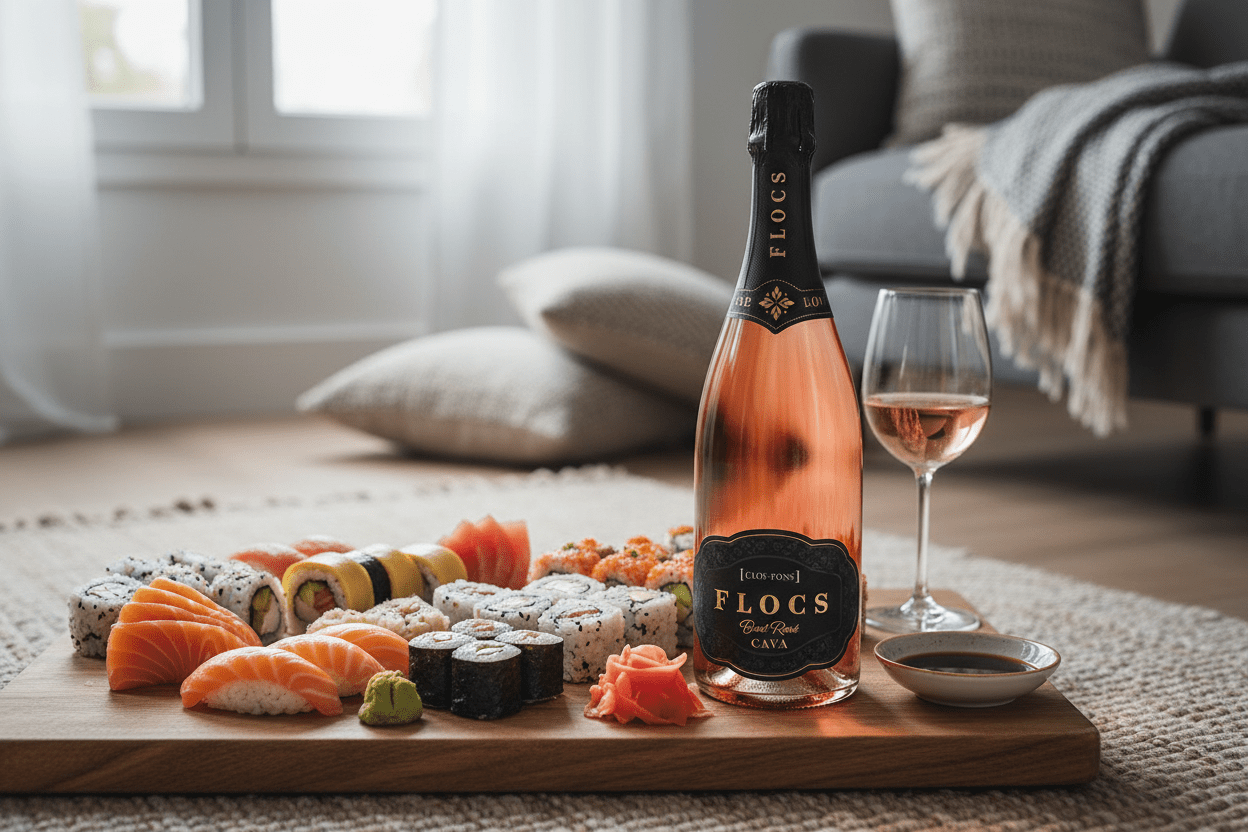 Vino Rosado Espumoso FLOCS Cava Brut 750ml - La Cava