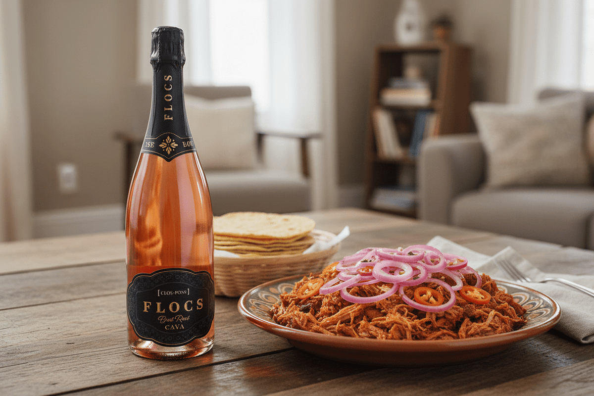 Vino Rosado Espumoso FLOCS Cava Brut 750ml - La Cava