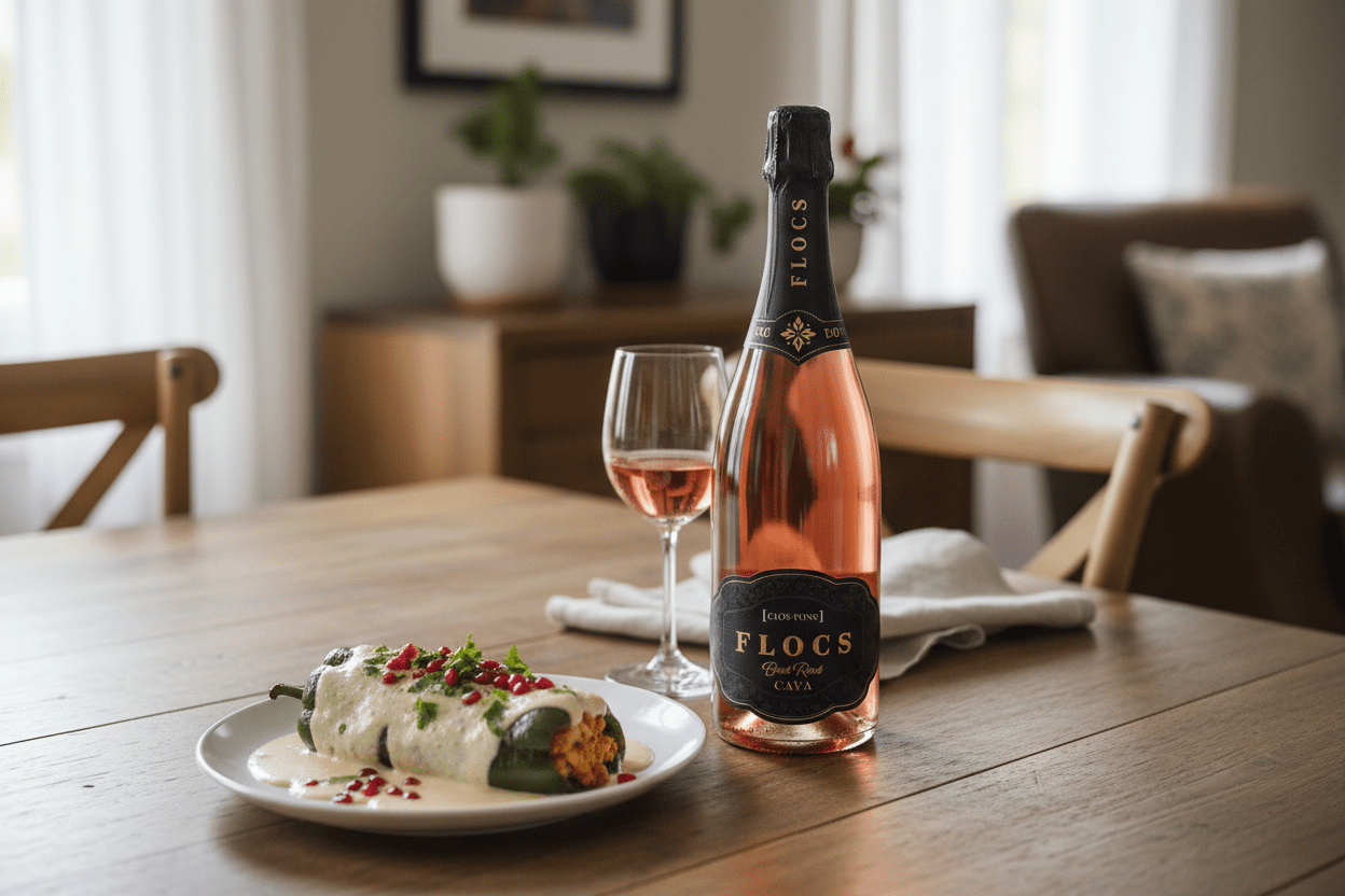 Vino Rosado Espumoso FLOCS Cava Brut 750ml - La Cava