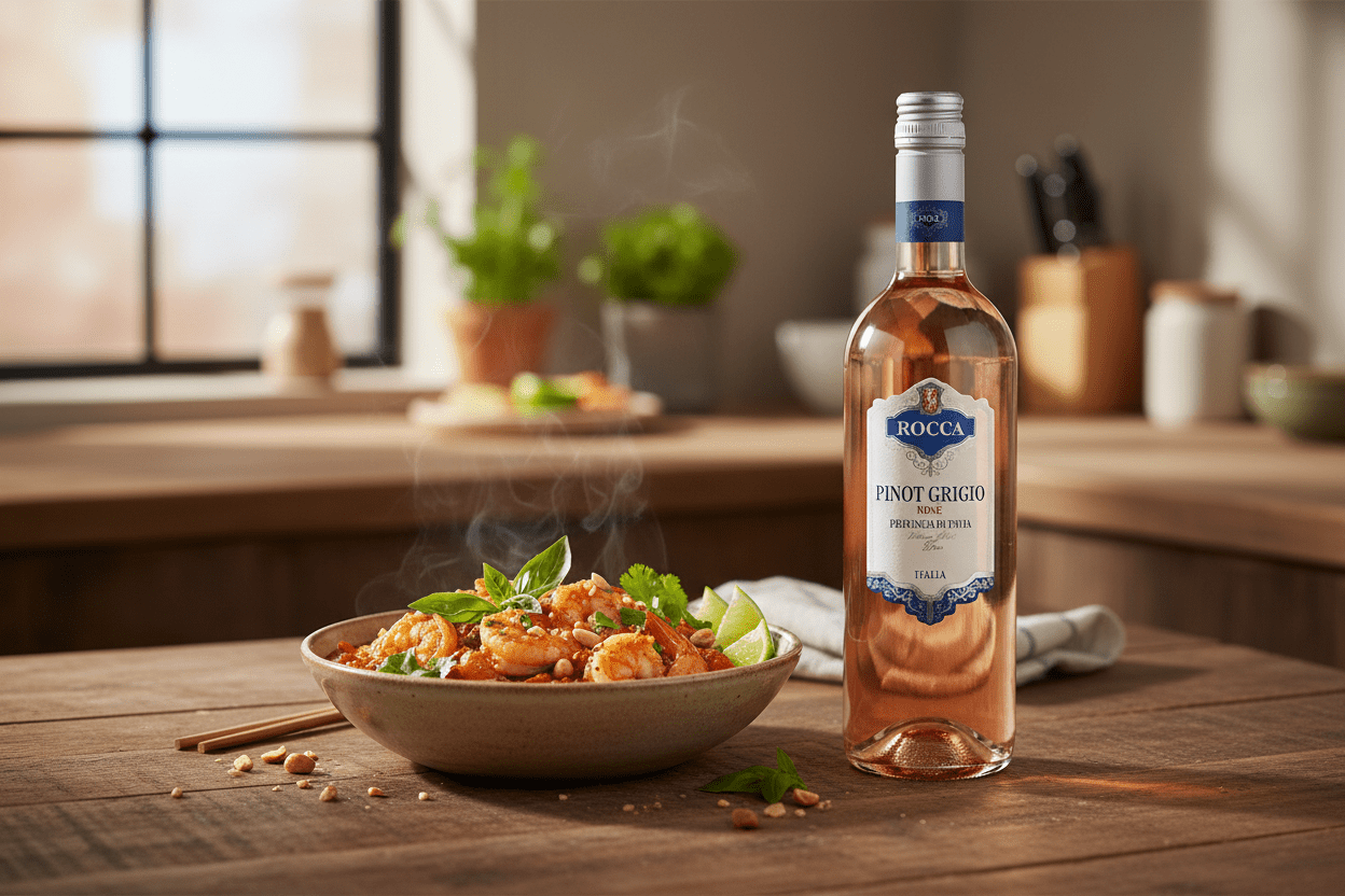 Vino Rosado Rocca Pinot Grigio Rosado, Lombardía - Vino de Italia - La Cava