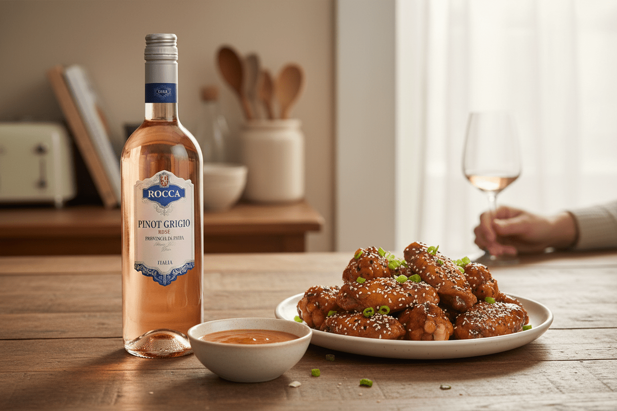 Vino Rosado Rocca Pinot Grigio Rosado, Lombardía - Vino de Italia - La Cava