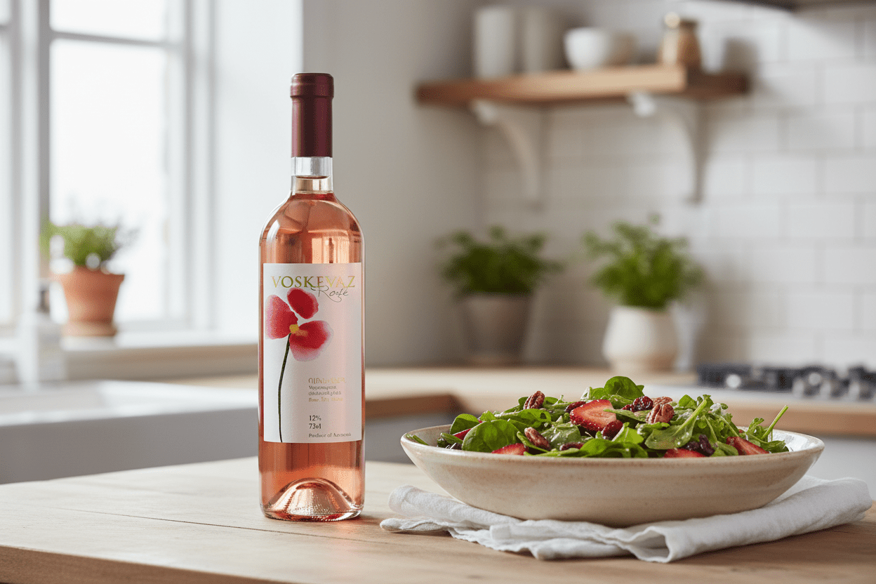 Voskevaz Rosé Dry Rosé Wine - Wine from Armenia - La Cava