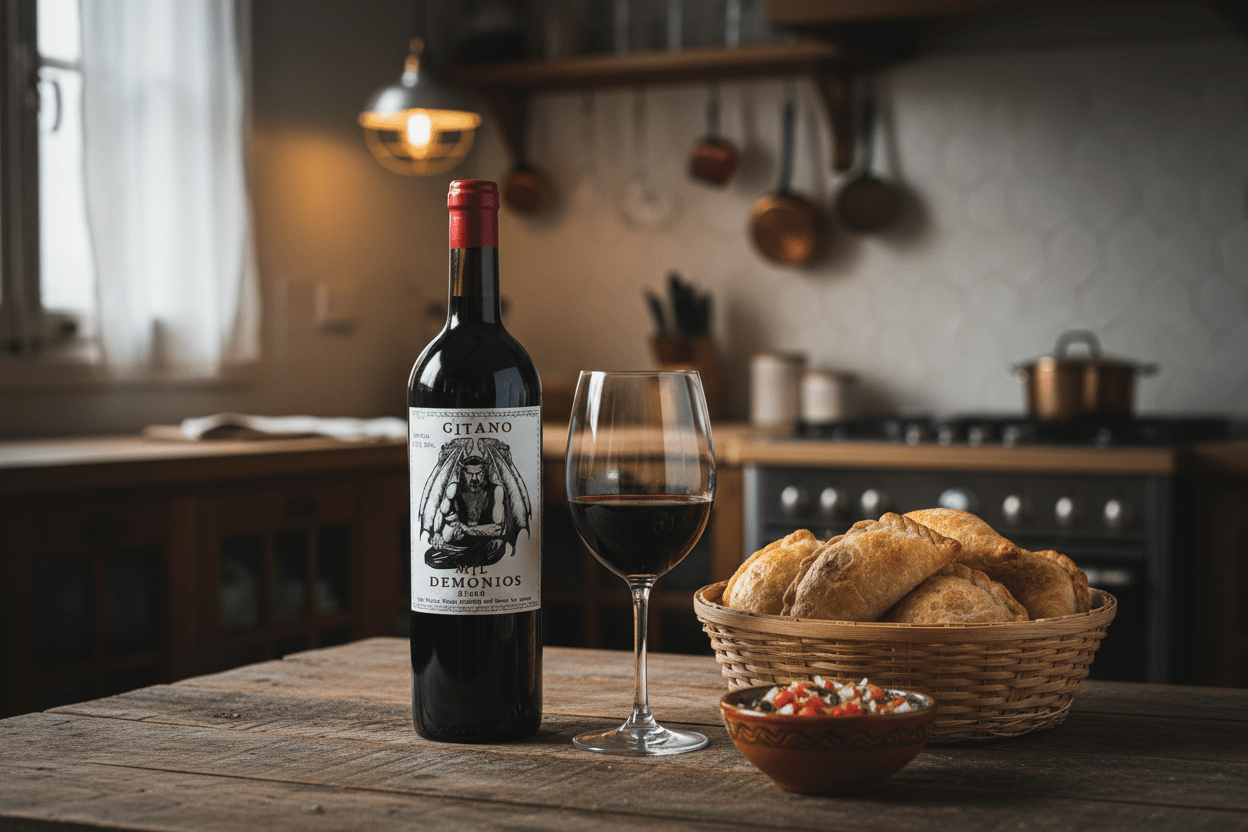 Vino Tinto Argentino Mil Demonios Gitano, Blend de Malbec 750ml 2020 - La Cava