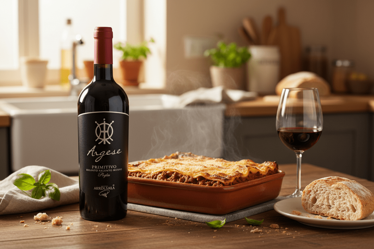 Vino tinto argese uva primitivo italia 750ml - La Cava