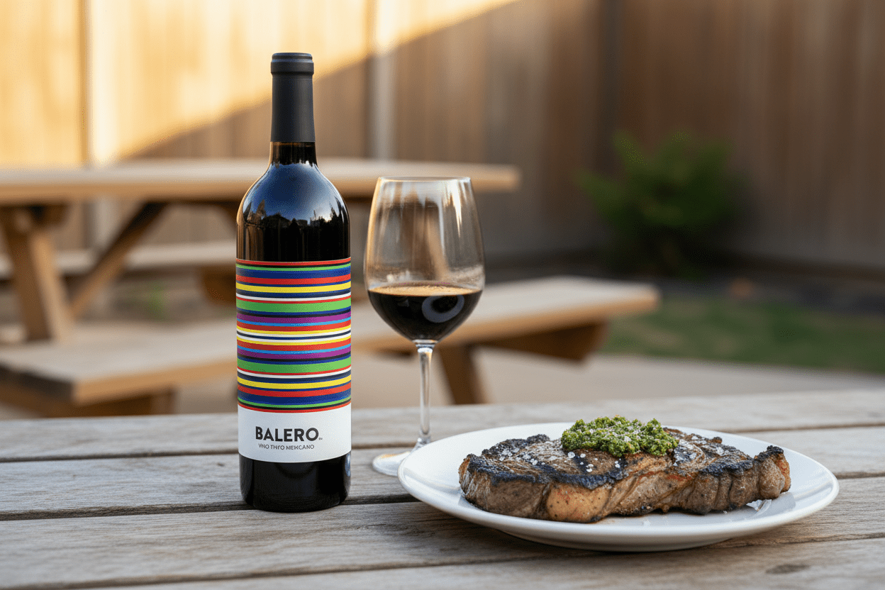 Vino Tinto Balero Cabernet Merlot 375ml México - Vino Mexicano - La Cava