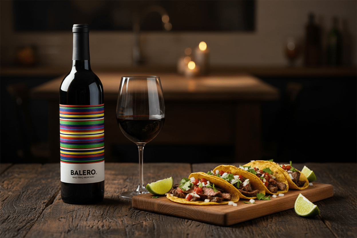 Vino Tinto Balero Cabernet Merlot Syrah 750ml México - Vino Mexicano - La Cava