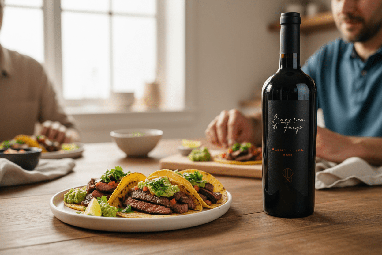 Vino Tinto Barrica De Fuego Blend Joven - Vino Mexicano - La Cava