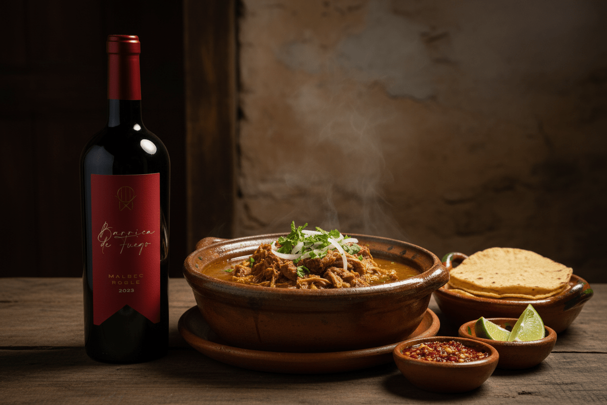 Vino Tinto Barrica De Fuego Malbec Roble - Vino Mexicano - La Cava