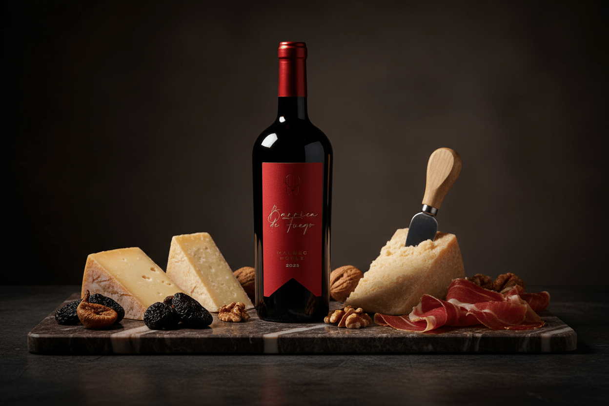 Vino Tinto Barrica De Fuego Malbec Roble - Vino Mexicano - La Cava