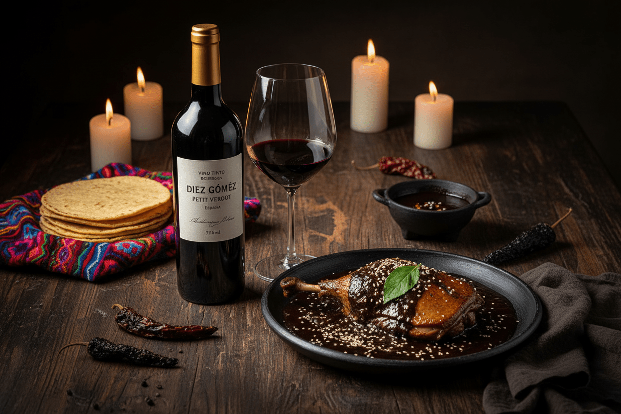 Vino Tinto Bodegas Diez Gómez Petit Verdot 750ml - Vino de España - La Cava