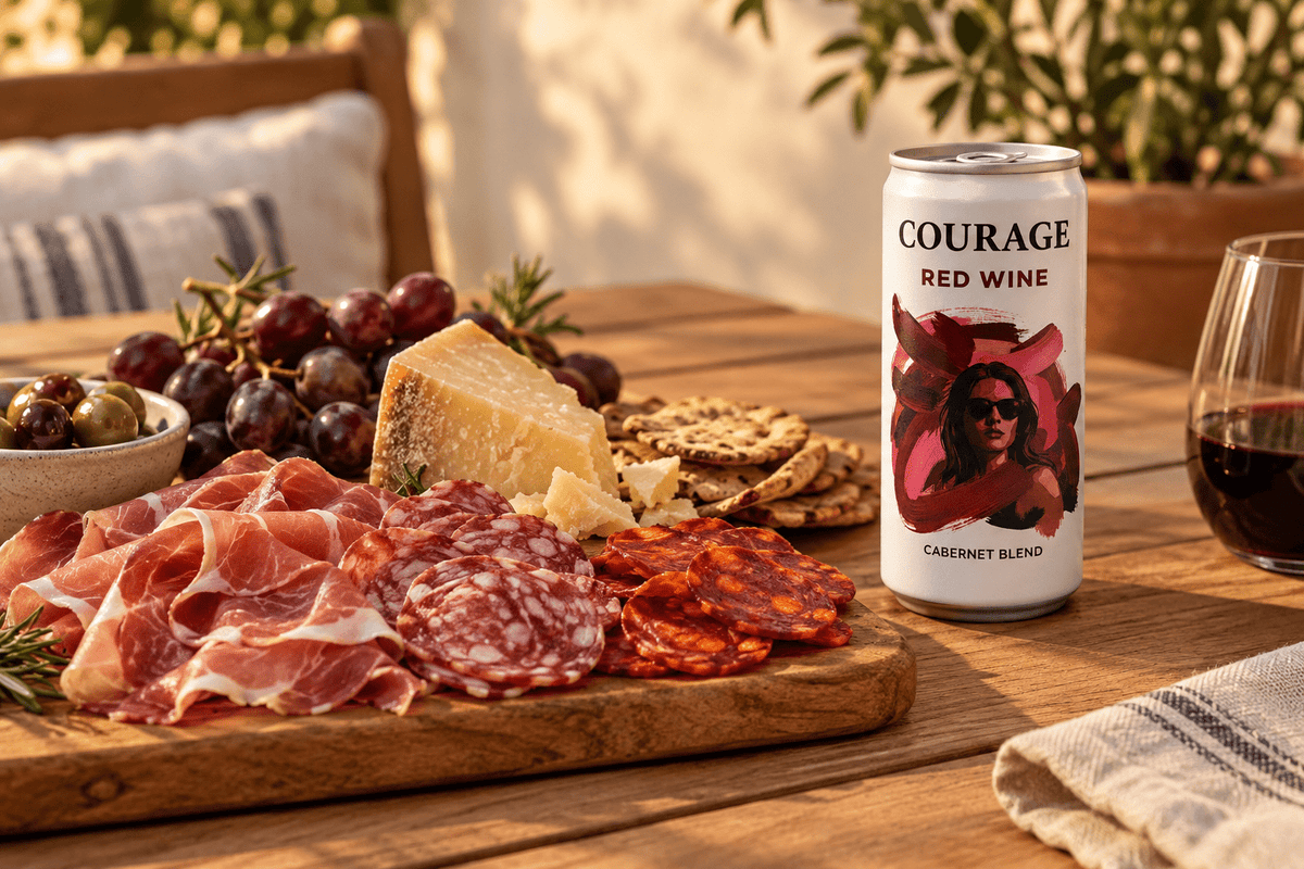 Vino Tinto Cabernet Lata Courage 250ml - La Cava
