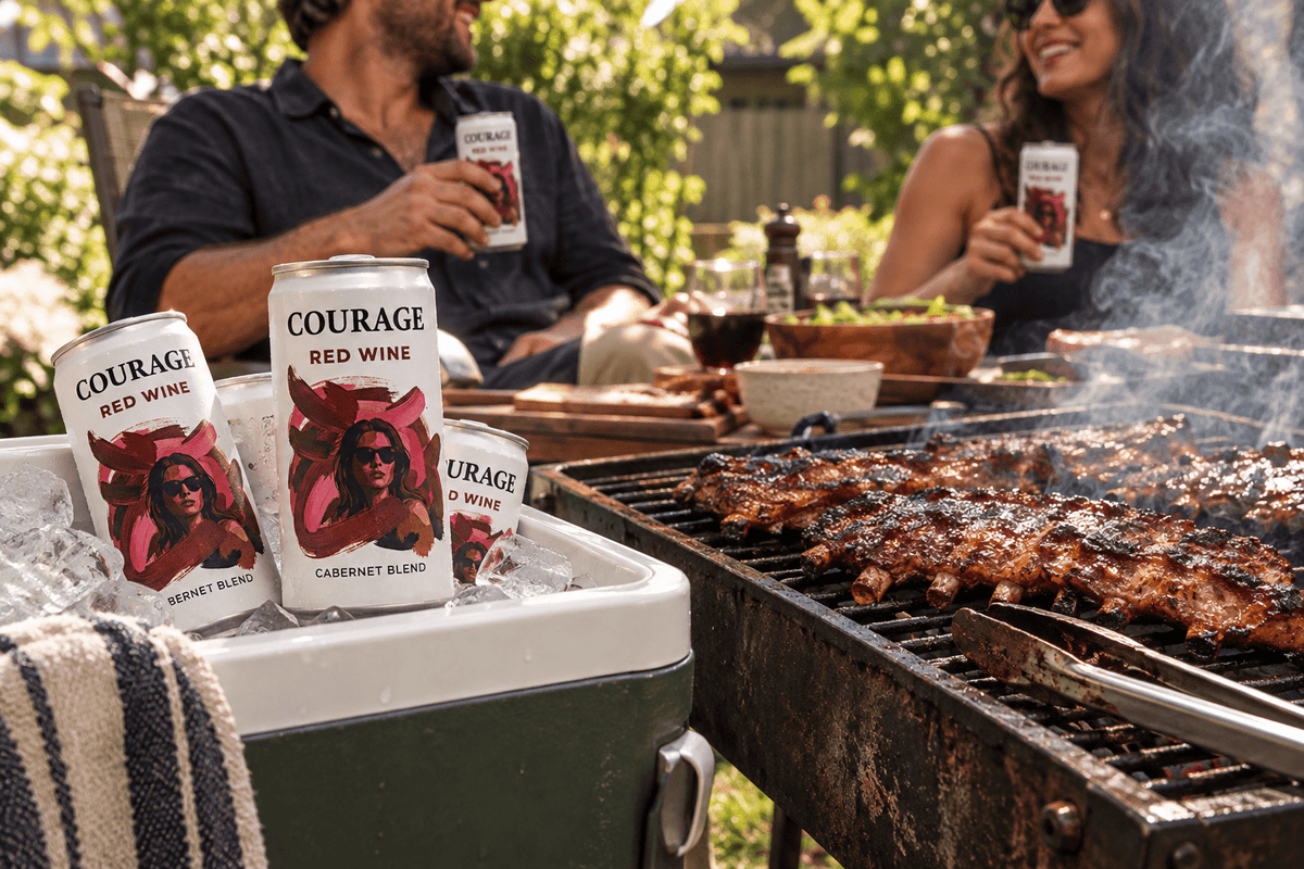 Vino Tinto Cabernet Lata Courage 250ml - La Cava