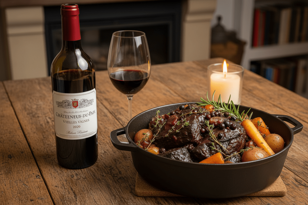 Vino tinto châteauneuf-du-pape vieilles vignes 2020 Francia 750ml - Vino de Francia - La Cava