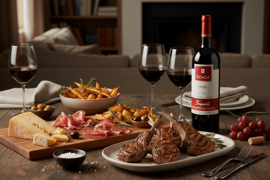 Vino Tinto Crianza Tempranillo Bodega Ochoa Navarra - Vino de España - La Cava