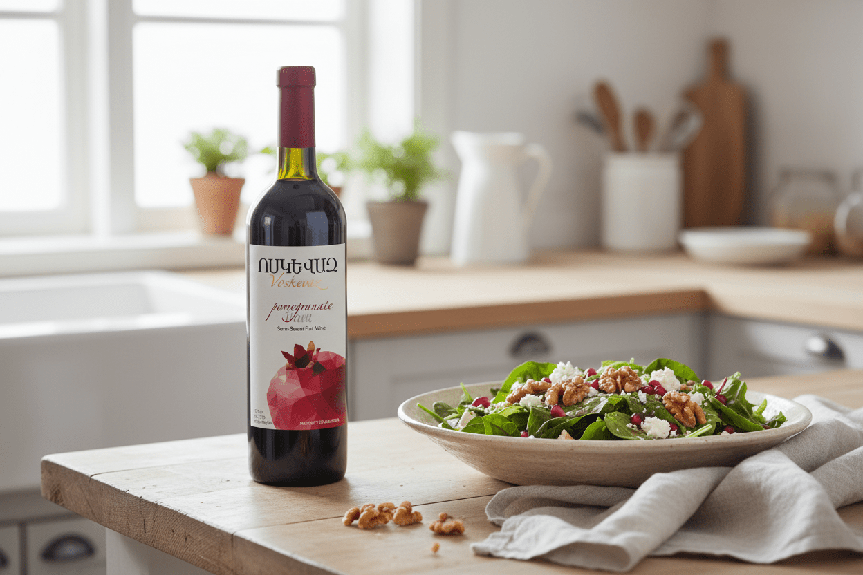Vino Tinto de Granada Voskevaz Pomegranate - Vino de Armenia - La Cava