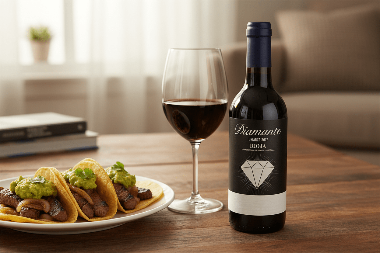 Vino Tinto Diamante Crianza de 375 ml - La Cava