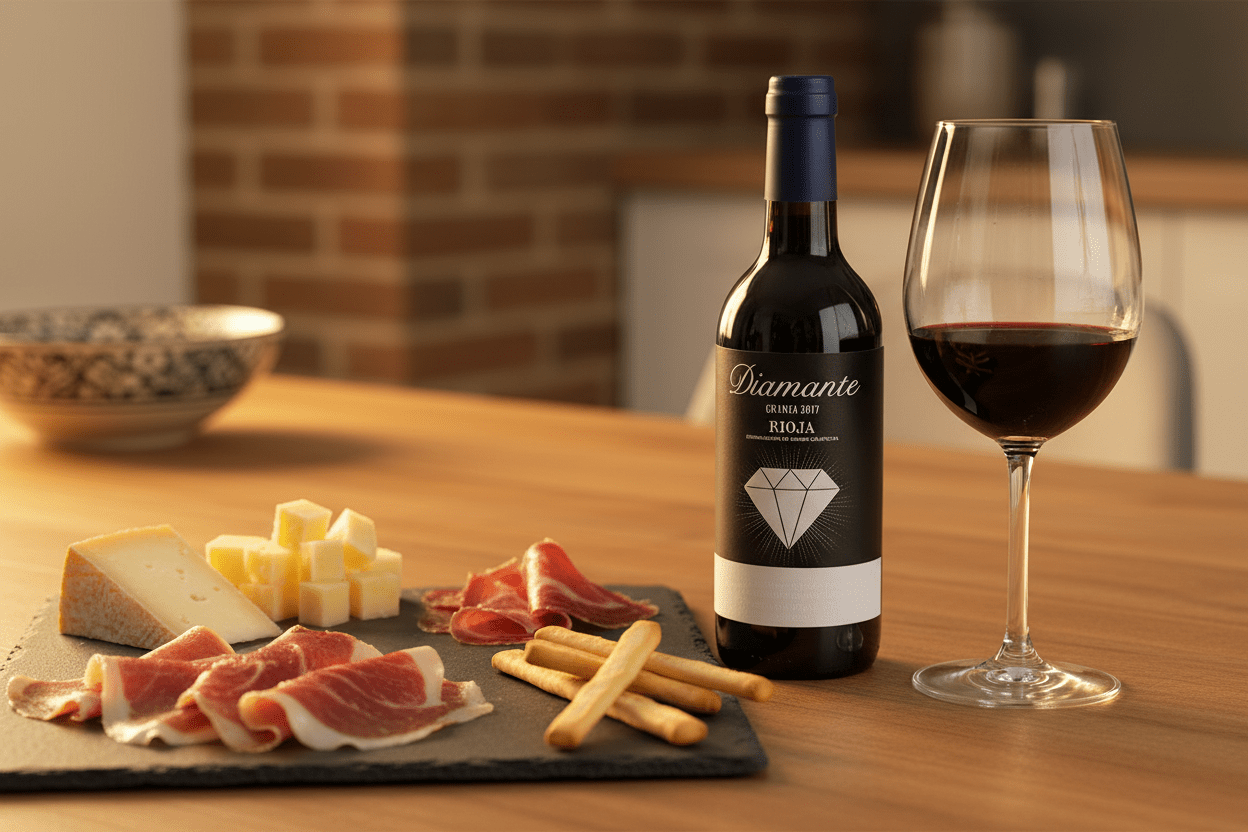 Vino Tinto Diamante Crianza de 375 ml - La Cava