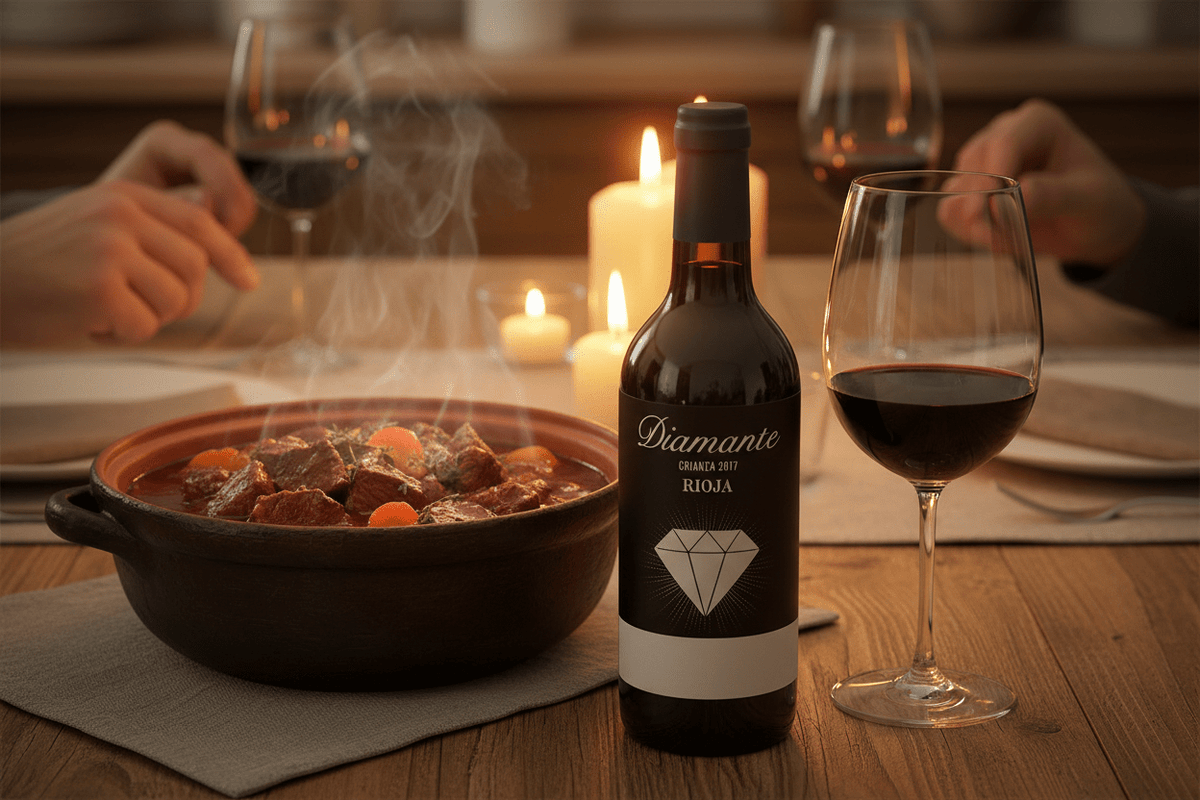 Vino Tinto Diamante Crianza de 375 ml - La Cava