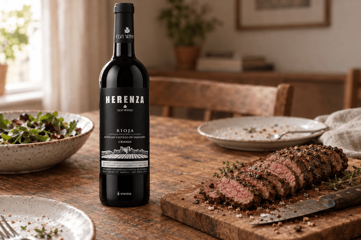 Vino Tinto Elvi Wines Herenza Rioja Crianza - La Cava