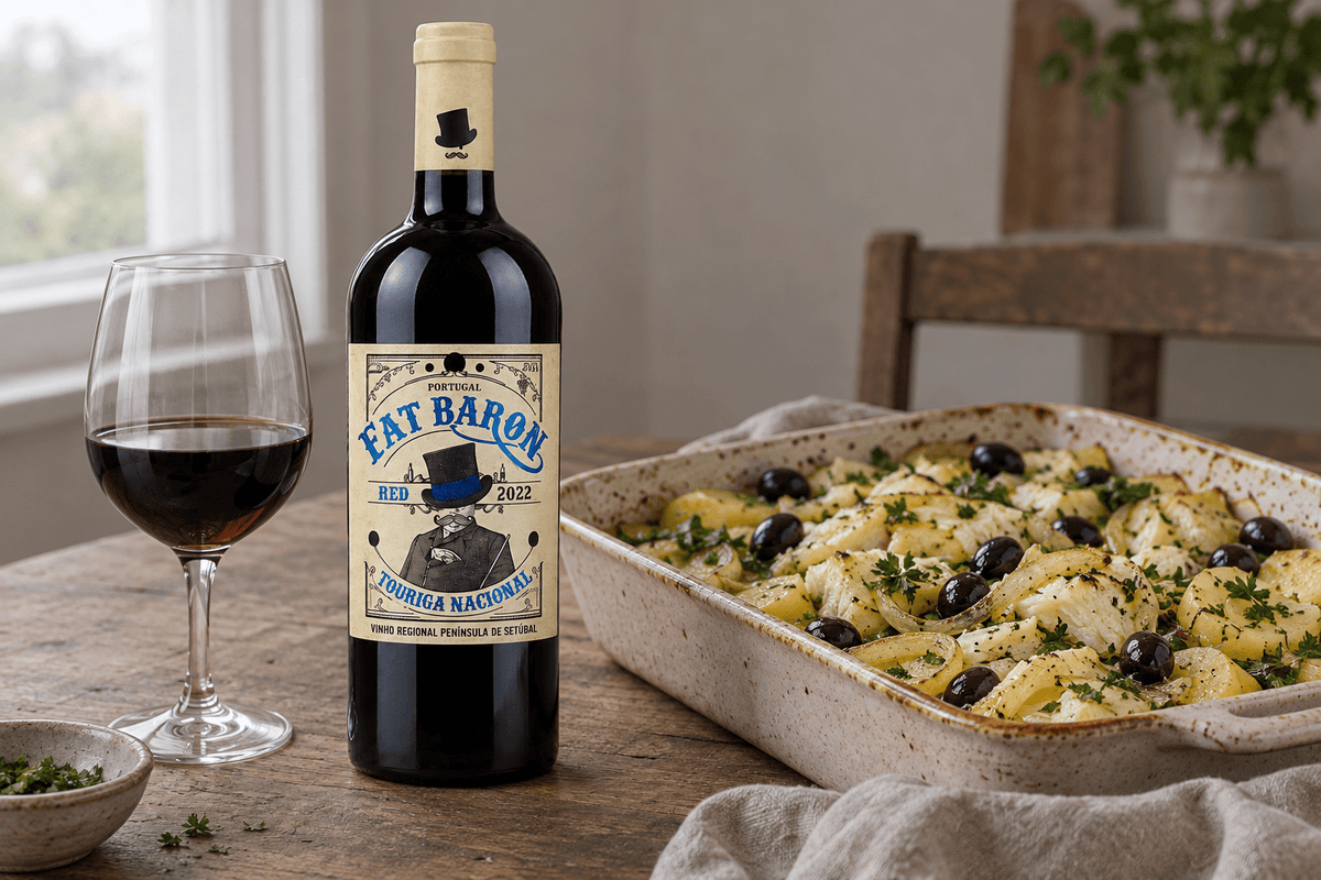 Vino Tinto Fat Barón Touriga Nacional DOC Península de Setúbal - La Cava
