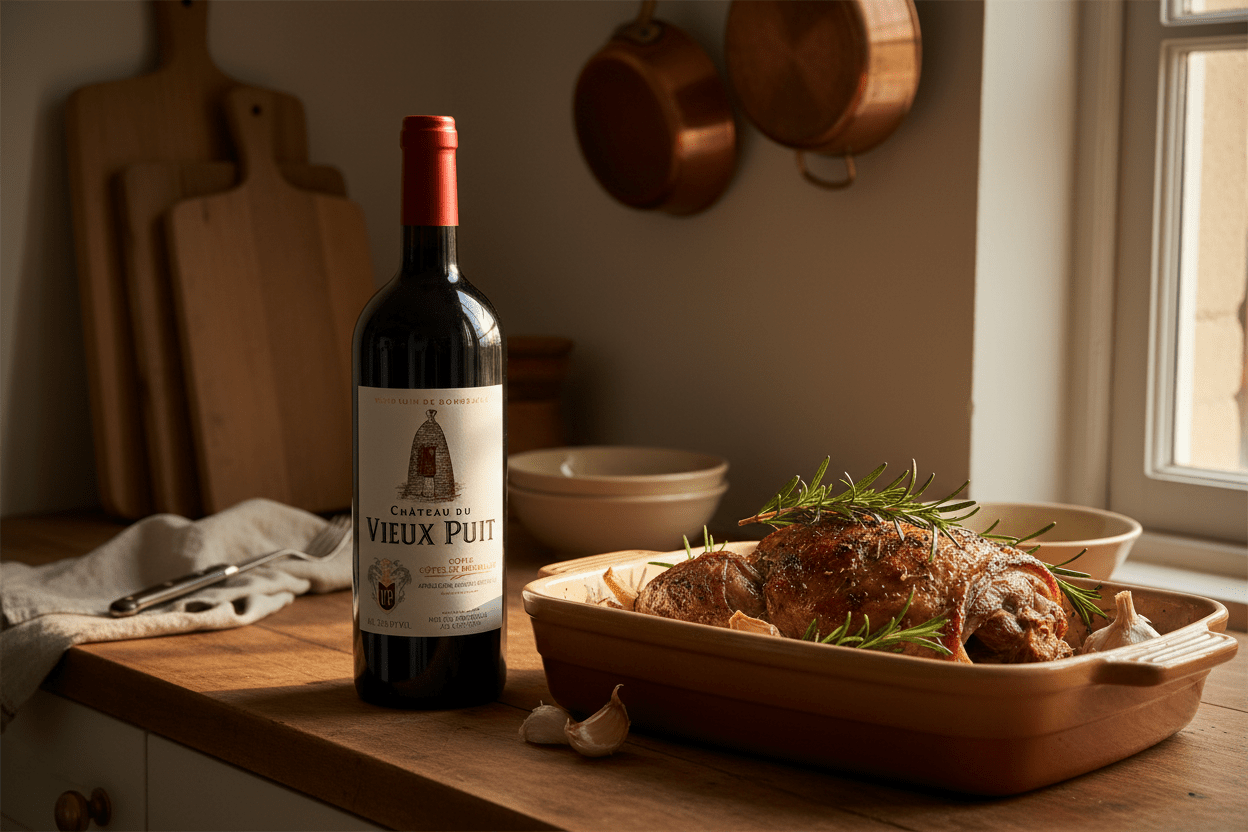 Vino Tinto Francés Château Vieux Puit Burdeos 750ml - Vino de Francia - La Cava