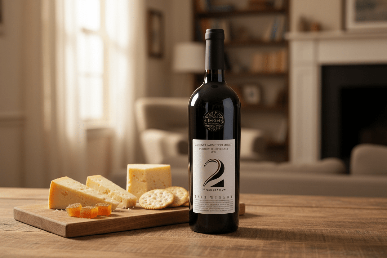 Vino Tinto Kosher 1848 2nd Generation Cabernet - Merlot 750ml Israel - Vino de Israel - La Cava