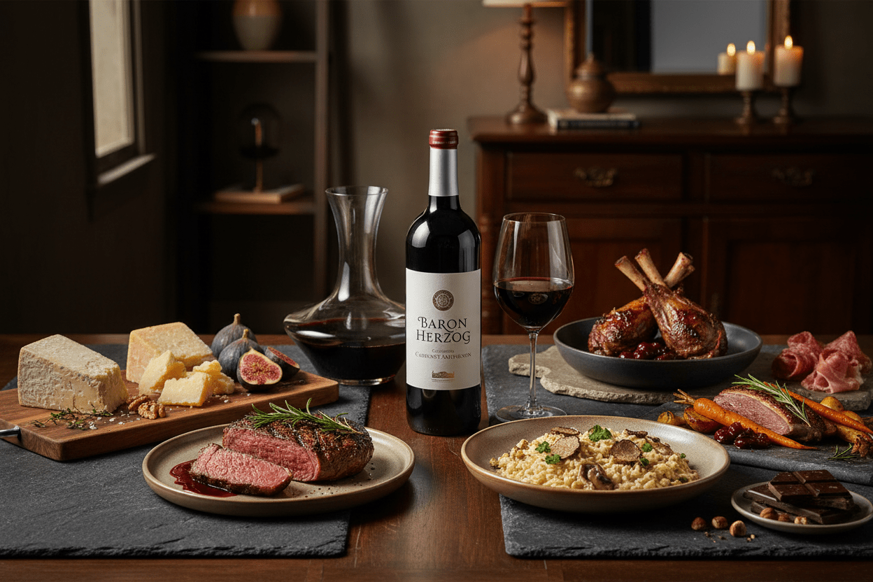 Vino Tinto Kosher Baron Herzog Cabernet Sauvignon 750ml California - Vino de Estados Unidos - La Cava
