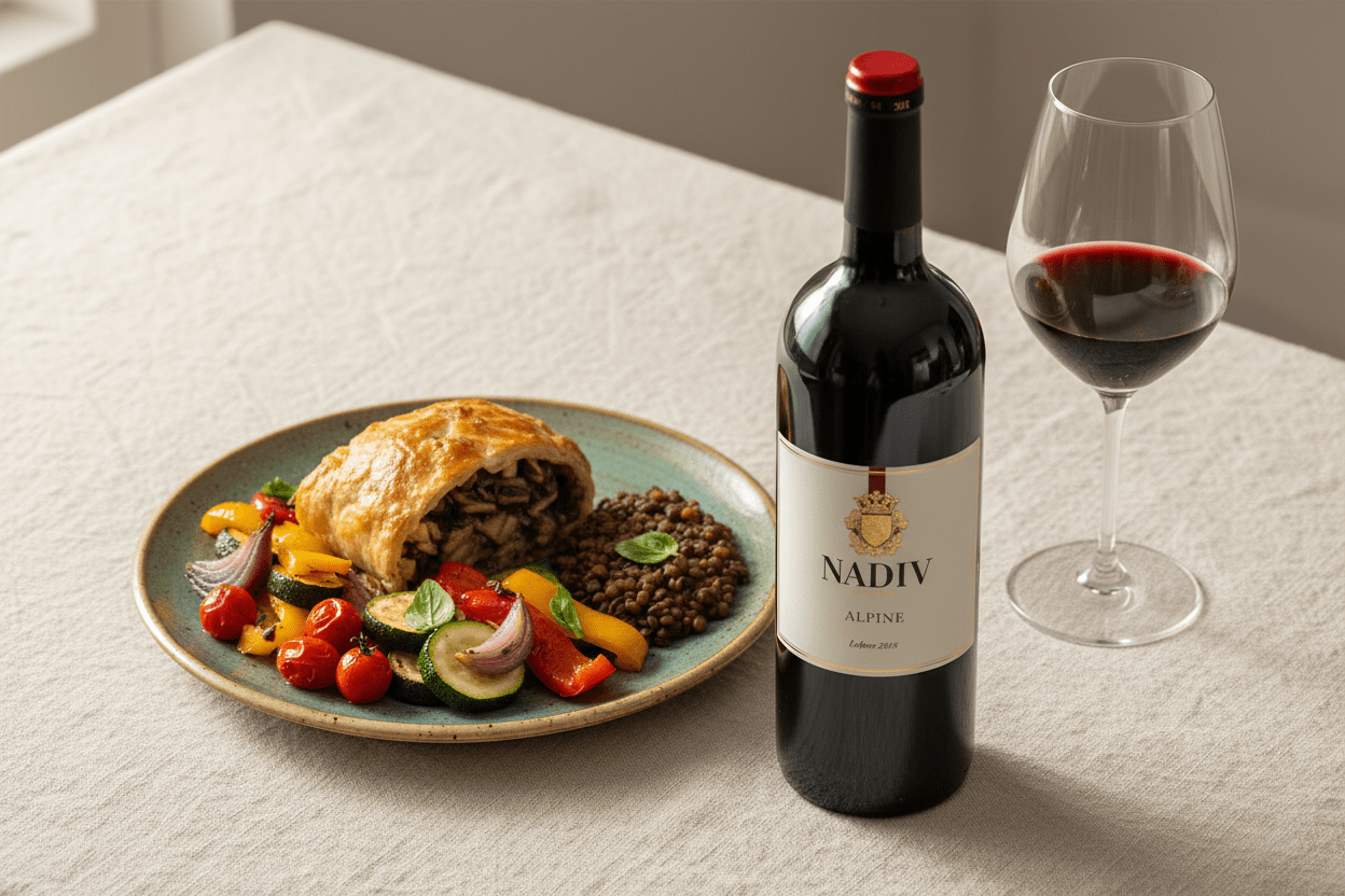 Vino tinto Kosher nadiv elyone cabernet /syrah 750 ml - La Cava