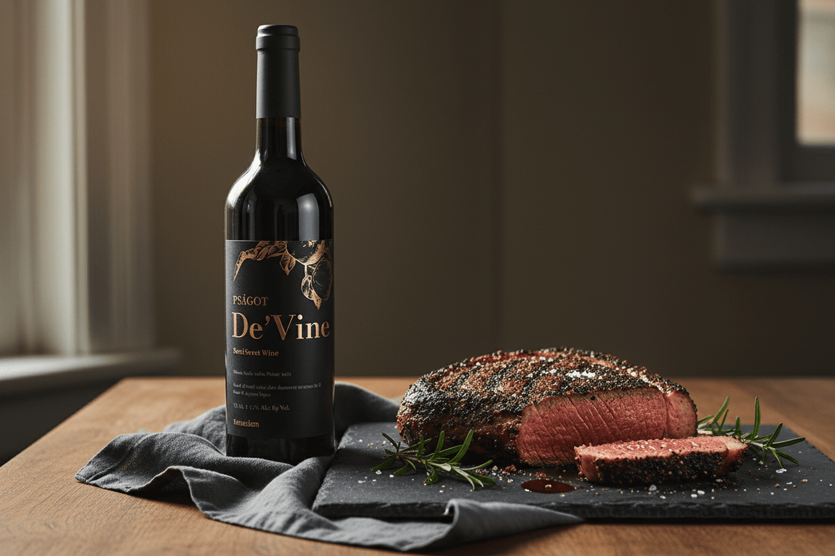 Vino Tinto Kosher Psagot De'vine Petite Sirah & Shiraz Israel - La Cava