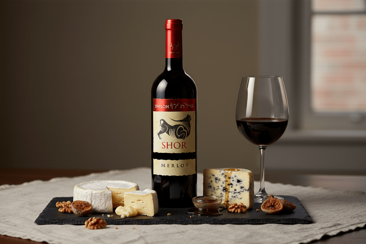 Vino Tinto Kosher Shiloh Shor Merlot 750ml, Judea Vino de Israel - La Cava