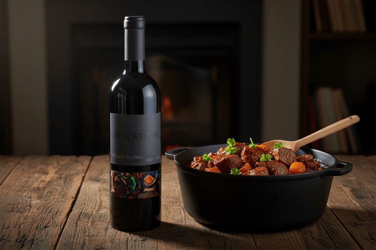 Vino Tinto Kosher tulip black 2021 750ml - La Cava