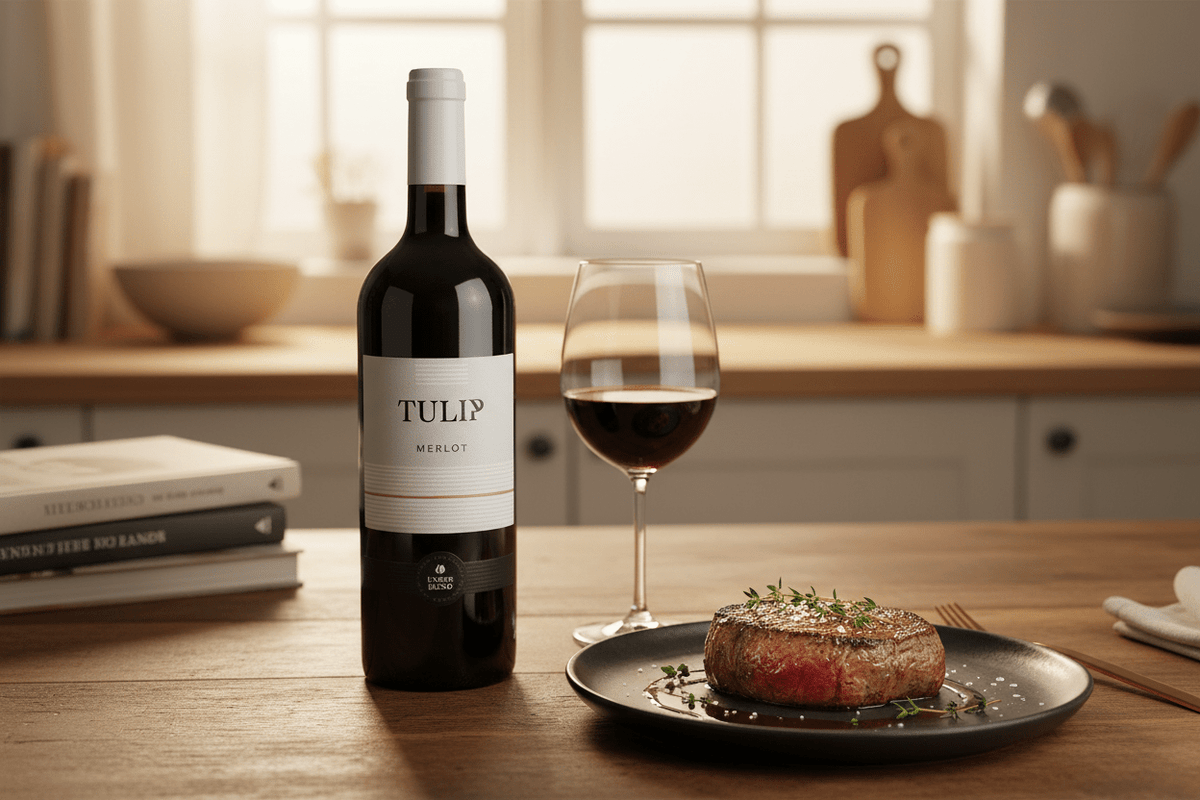Vino tinto Kosher tulip merlot 2021 750ml israel - Vino de Israel - La Cava