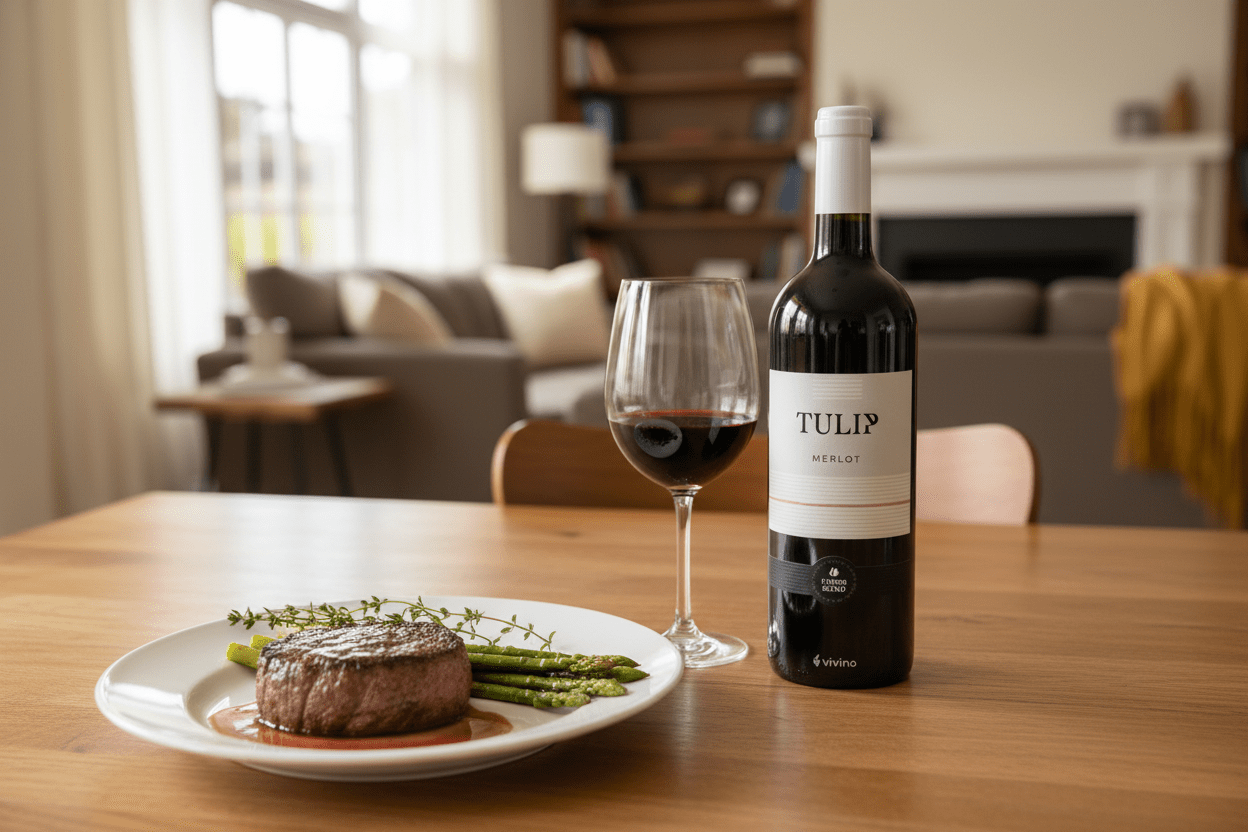 Vino tinto Kosher tulip merlot 2021 750ml israel - Vino de Israel - La Cava
