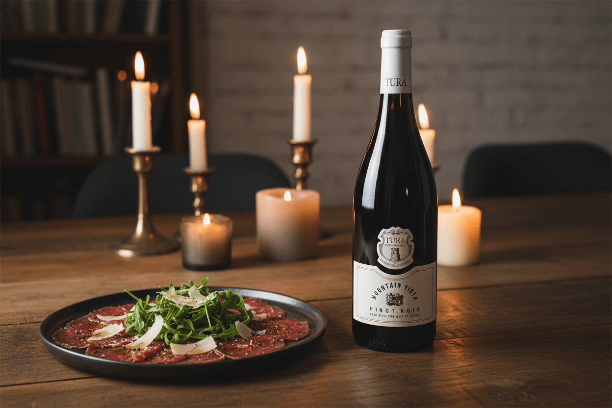 Vino Tinto Kosher Tura Mountain Vista Pinot Noir 750ml Israel - La Cava