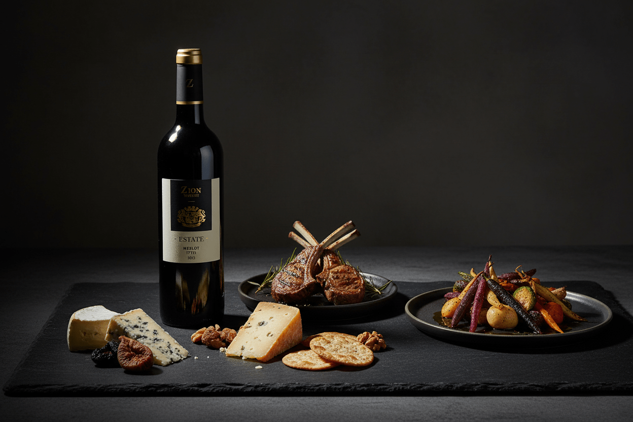 Vino Tinto Kosher Zion Estate Merlot - Vino de Israel - La Cava