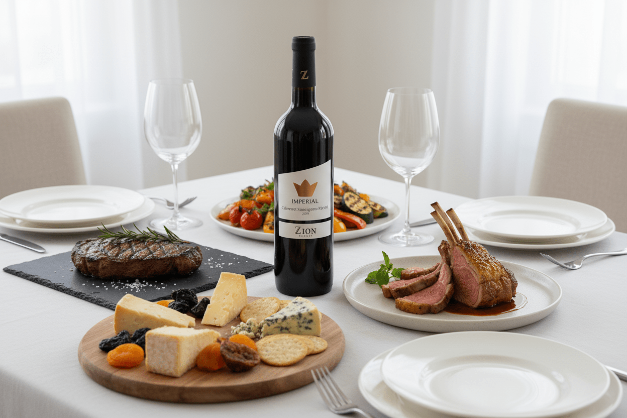 Vino Tinto Kosher Zion Imperial Cabernet Merlot 750ml - La Cava