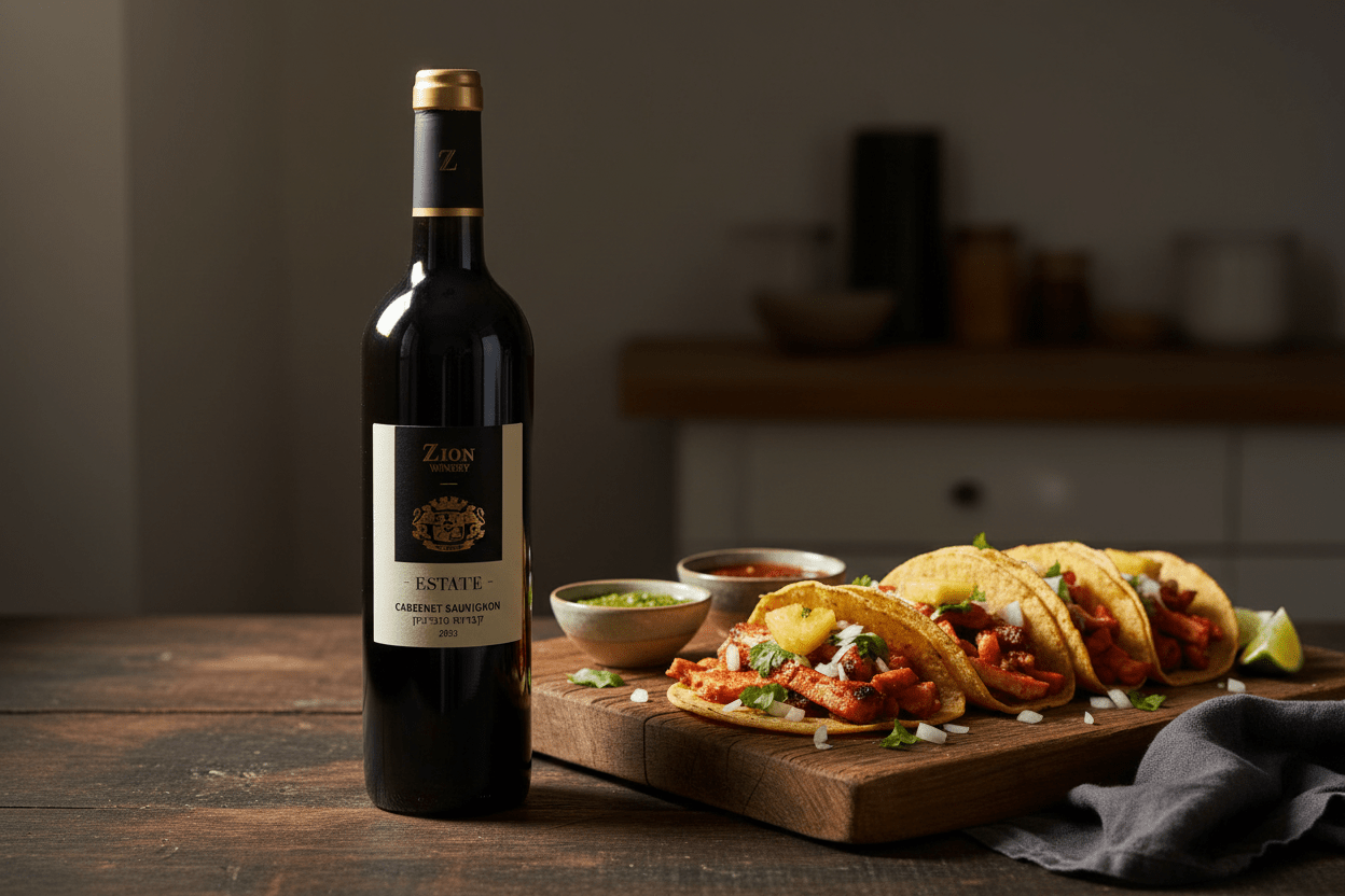 Vino Tinto Kosher Zion Yikvei Cabernet Sauvignon - Vino de Israel - La Cava