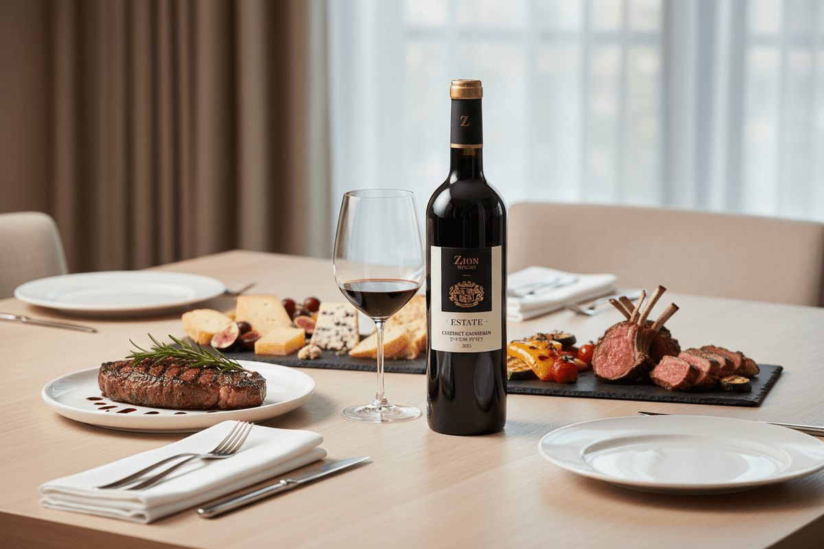 Vino Tinto Kosher Zion Yikvei Cabernet Sauvignon - Vino de Israel - La Cava