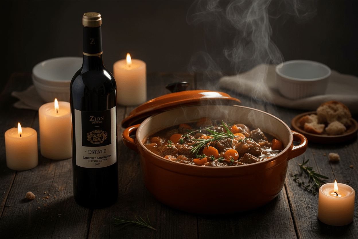 Vino Tinto Kosher Zion Yikvei Cabernet Sauvignon - Vino de Israel - La Cava