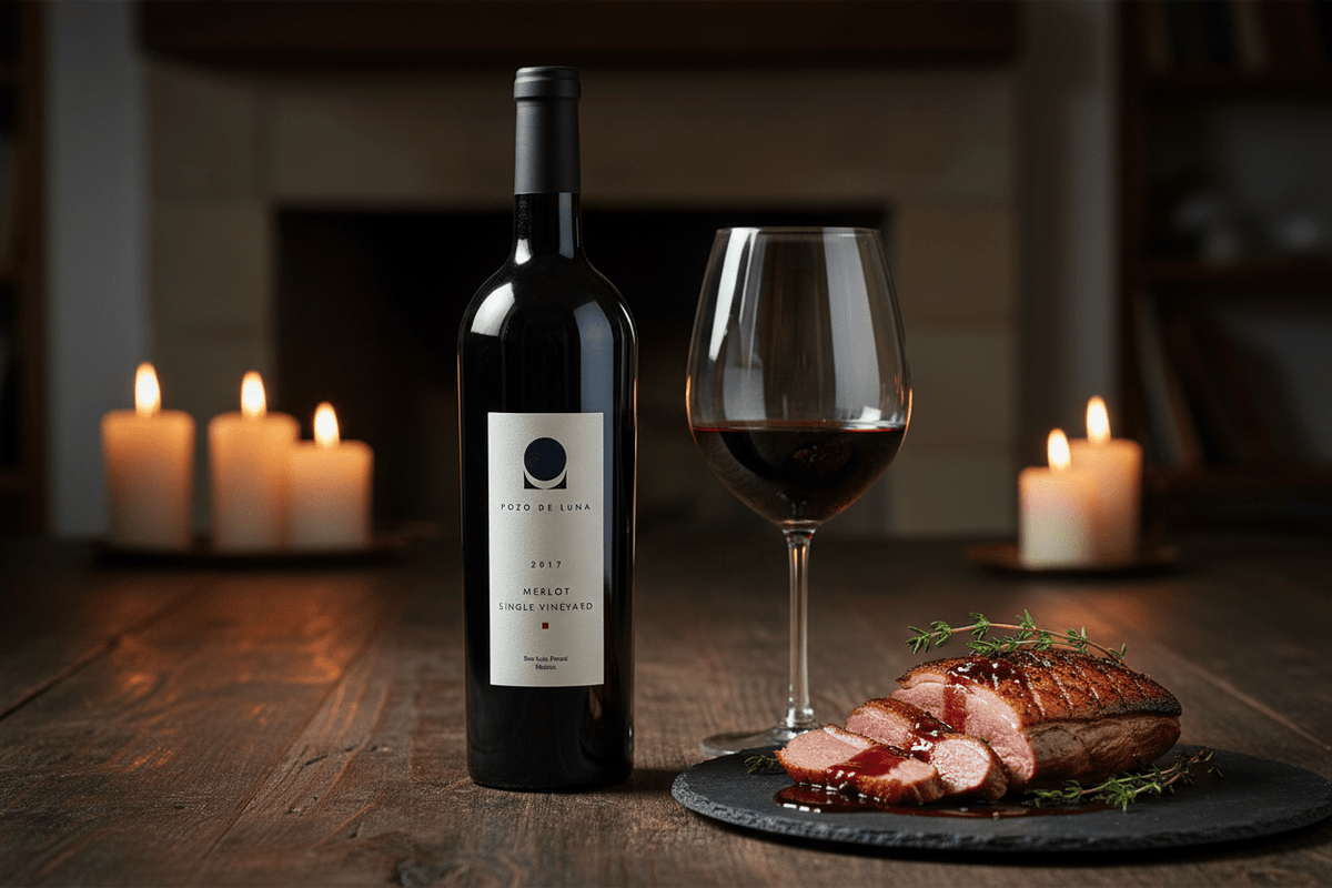 Vino Tinto Merlot Pozo de Luna - La Cava