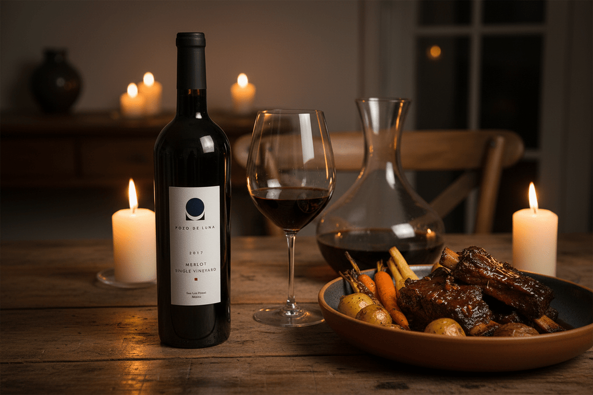 Vino Tinto Merlot Pozo de Luna - La Cava