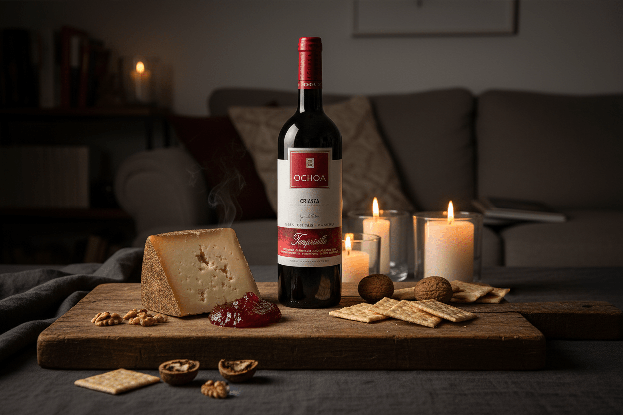 Vino Tinto Ochoa Crianza 500ml Tempranillo D.O. Navarra - Vino de España - La Cava