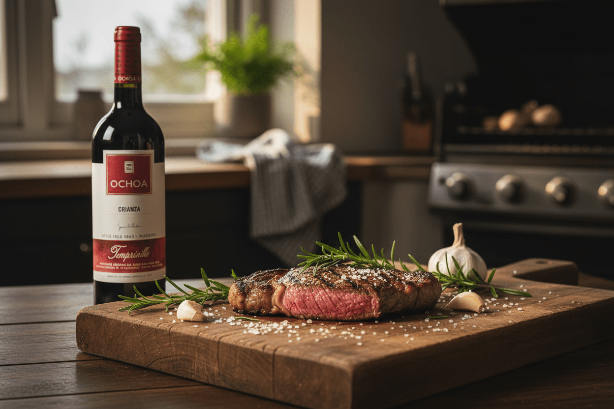 Vino Tinto Ochoa Crianza 500ml Tempranillo D.O. Navarra - Vino de España - La Cava