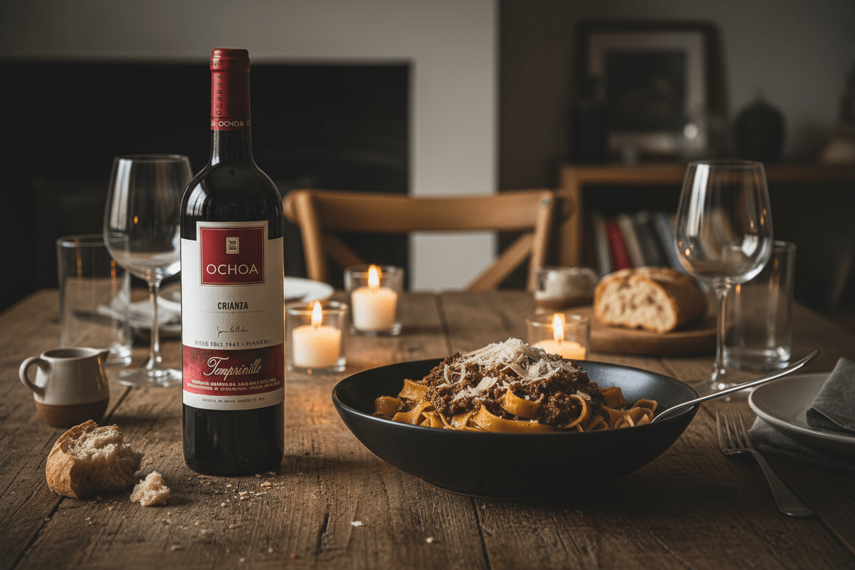 Vino Tinto Ochoa Crianza 500ml Tempranillo D.O. Navarra - Vino de España - La Cava